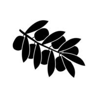 Olive branch it is black icon . vector