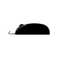 Computer mouse it is black icon . vector