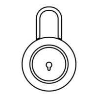 Lock black color icon . vector