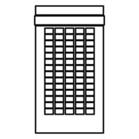 Building black color icon . vector