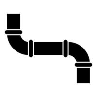 Pipe icon black color illustration flat style simple image vector