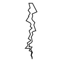 Crack icon black color illustration flat style simple image vector