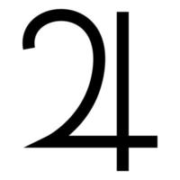símbolo júpiter icono color negro ilustración estilo plano simple imagen vector