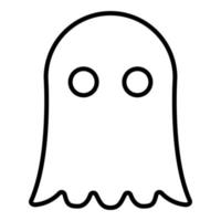 icono fantasma ilustración en color negro estilo plano imagen simple vector