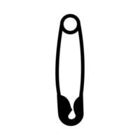 Safety pin it is black icon . vector