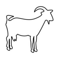 Goat it is black icon . vector