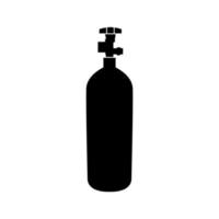 Propane gas cylinde black color icon . vector