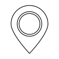 Sign location black color icon . vector