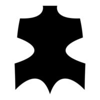 Leather black color icon . vector