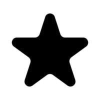 icono de estrella de color negro. vector