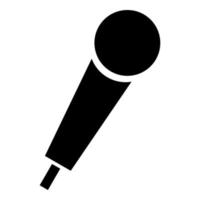 Hand microphone icon black color illustration flat style simple image vector