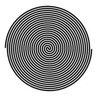 icono de espiral ilustración de color negro estilo plano imagen simple vector