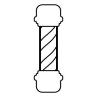 Barber shop pole icon black color illustration flat style simple image vector