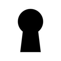 Keyhole black color icon . vector