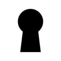 Keyhole black color icon . vector