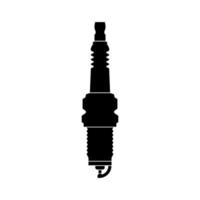 Spark plug black color icon . vector