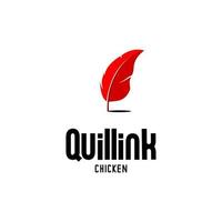 pollo quillink, pluma vector