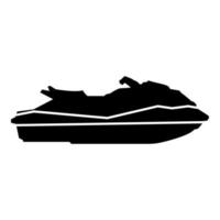 Waverunner icon black color illustration flat style simple image vector