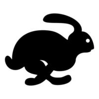 Rabbit hare concept speed icon black color illustration flat style simple image vector