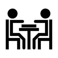 Men playing at the table it is black icon . vector