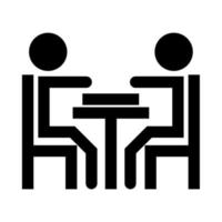 Men playing at the table it is black icon . vector