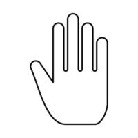 Open human hand it is black icon . vector