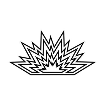 Explosion it is black icon .