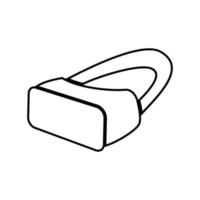 VR glasses black color icon . vector