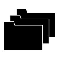 Folders black color icon . vector