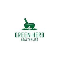 vector de logotipo de hierba verde