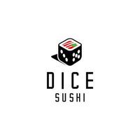 logotipo de dados de sushi vector
