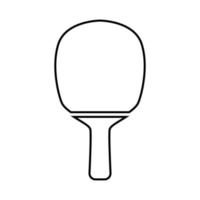 cohete de tenis de mesa es icono negro. vector