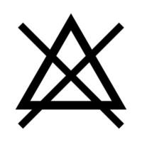Symbol do not bleach black color icon . vector