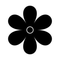 icono de color negro de la flor. vector
