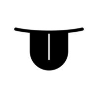 Stuck out tongue black color icon . vector