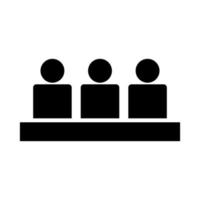 Board meeting - business concept black color icon . vector