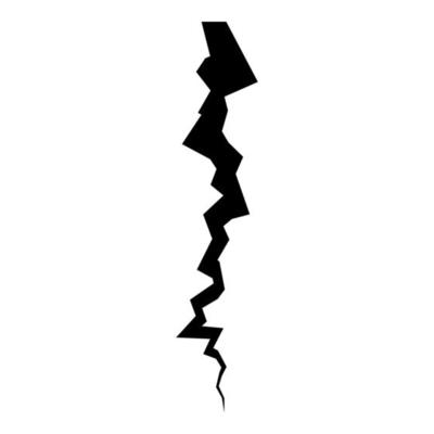 Crack icon black color illustration flat style simple image