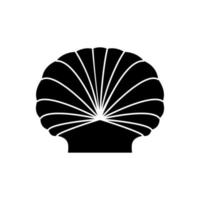 Shell it is black icon . vector