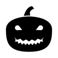 Horror pumpkin it is black icon . vector