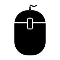 PC mouse black color icon . vector