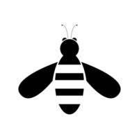 Bee black color icon . vector