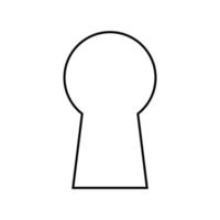 Keyhole black color icon . vector