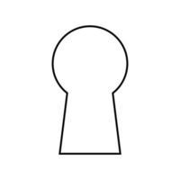 Keyhole black color icon . vector