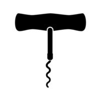 Corkscrew black color icon . vector