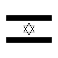 icono de color negro de la bandera de Israel. vector