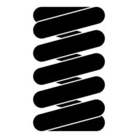 Spring coil icon black color illustration flat style simple image vector