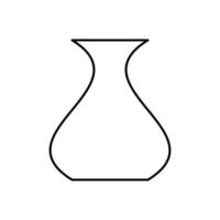 Vase black color icon . vector