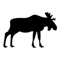 Moose elt icon black color illustration flat style simple image vector