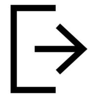 Symbol exit icon black color illustration flat style simple image vector