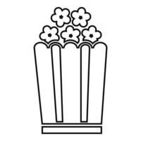 Popcorn icon black color illustration flat style simple image vector